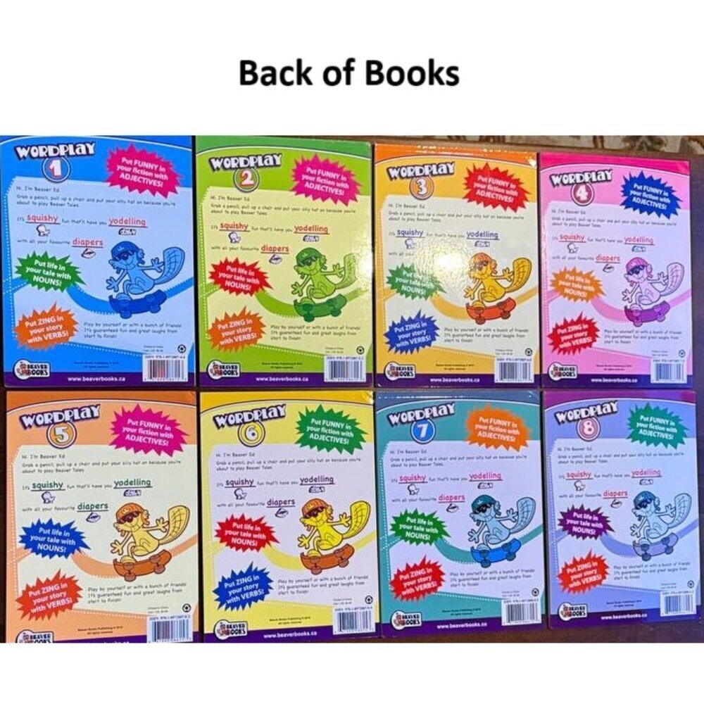 Lot Sale - Beaver Tales Wordplay 8 Book Series Kids Teachers Back to School - Picture 2 of 2